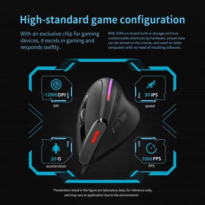 Souris verticale filaire pour gamer ZELOTES
