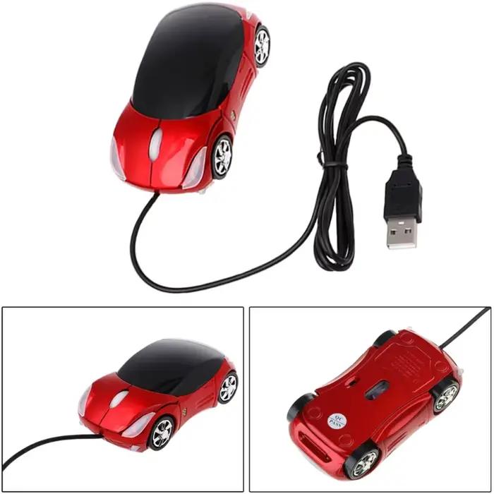 1000DPI Mini USB filaire souris jeu mécanique en forme voiture cordon Portable 3D