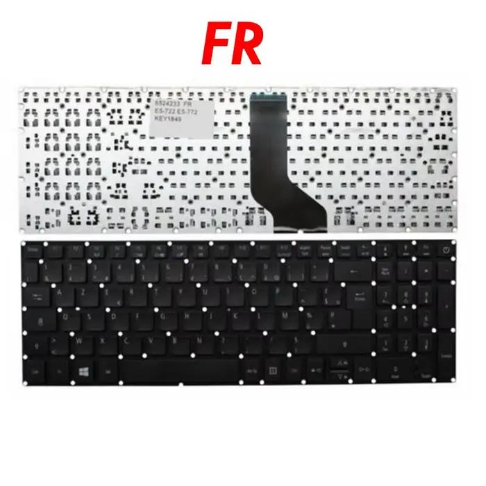 Clavier AZERTY SP/UK/RU/FR pour Acer Aspire 5 E5-573/532G N17C2 E5-576 E5-574 V5-591G F5-572 E5-772G 772 752G V3-574G F5-572G