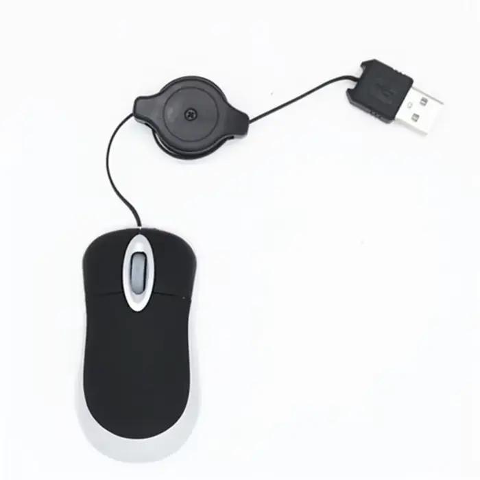 Mini souris filaire rétractable Portable pour ordinateur
