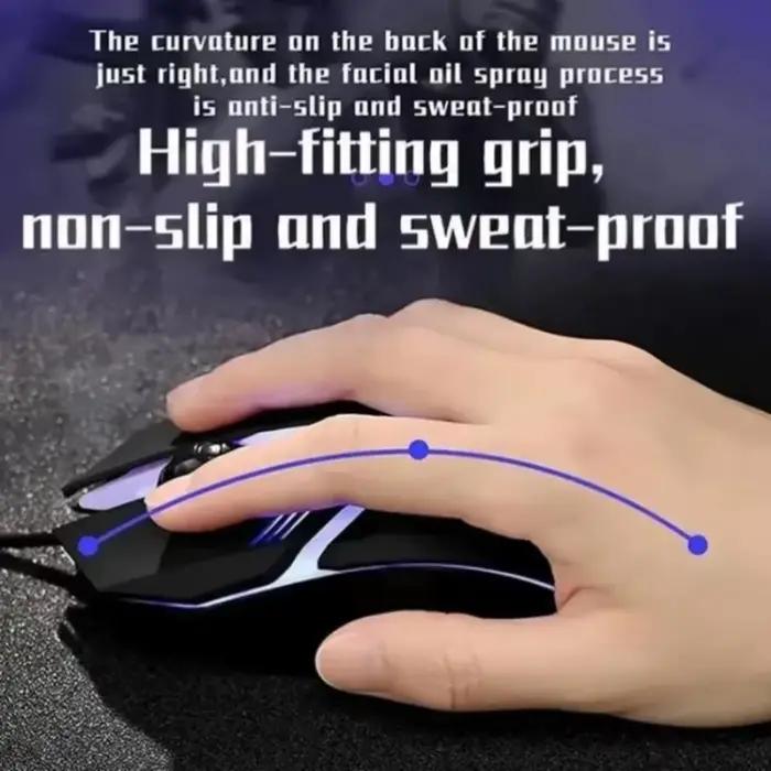 Souris de jeu à bouton lumineux coloré USB LED