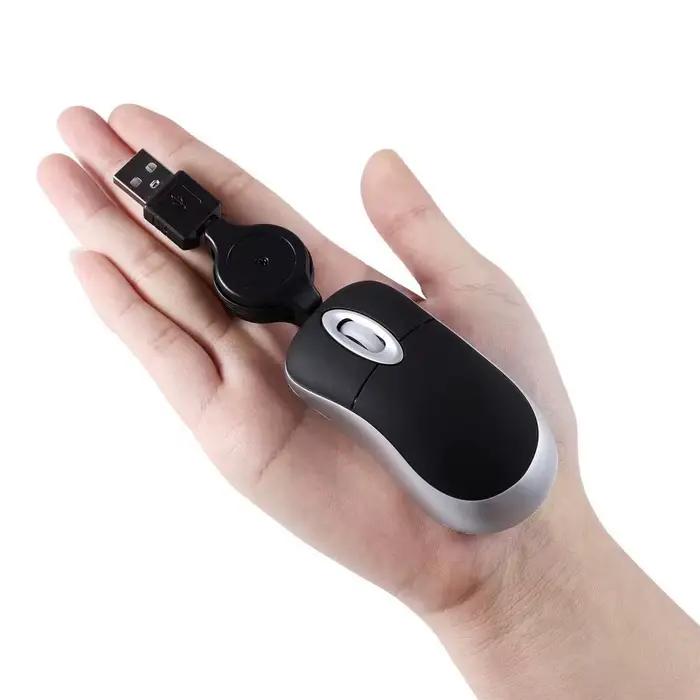 Mini souris optique rétractable Portable
