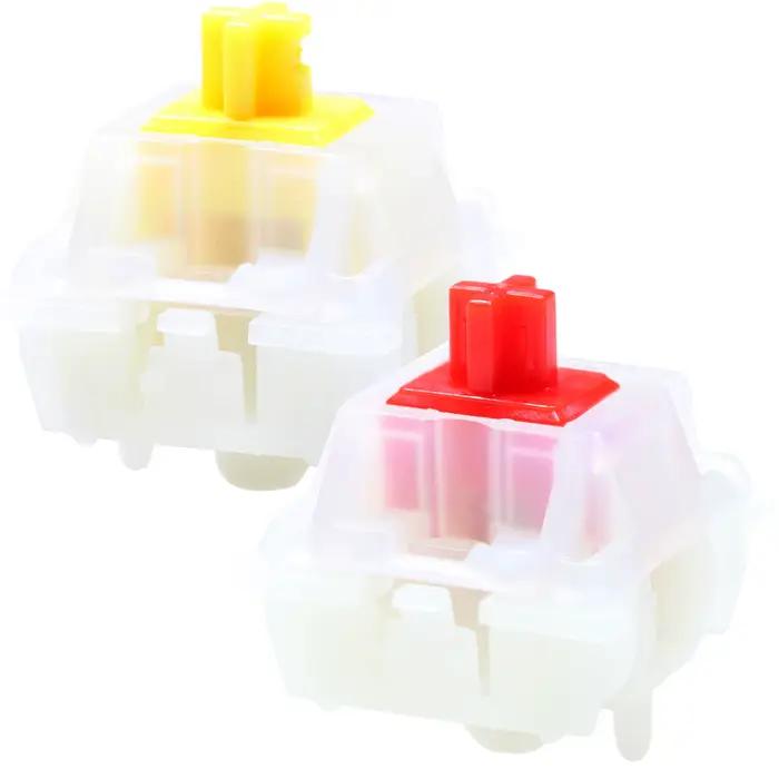Gateron Milky Pro commutateur 5pin RGB linéaire Tactile jaune rouge