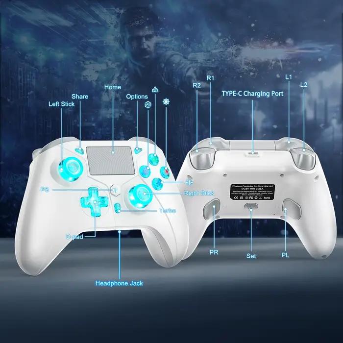 Manette sans fil pour PlayStation 4/PS4 Pro/Slim/PS3/PC/IOS/Switch