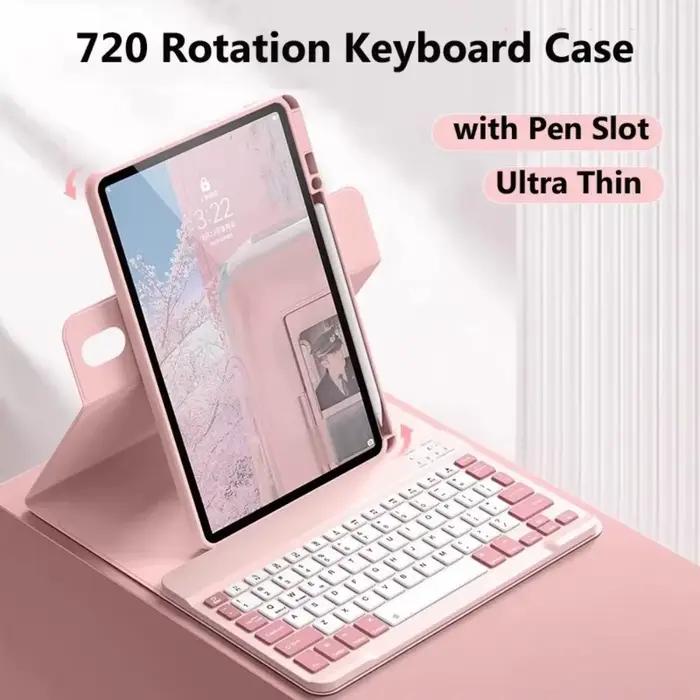 Étui Clavier Rotatif à 360° pour iPad 11e Génération A16 2025 11 Pouces