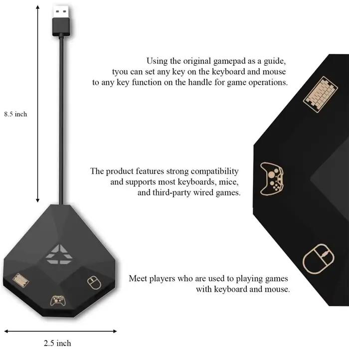 Adaptateur de clavier et souris USB pour console de jeu