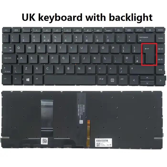 Nouveau clavier d'ordinateur portable US/UK/espagnol/latin pour HP ProBook 445 440 G8 G9 645 640 G8 pour EliteBook 645 640 G9 rétro-éclairage