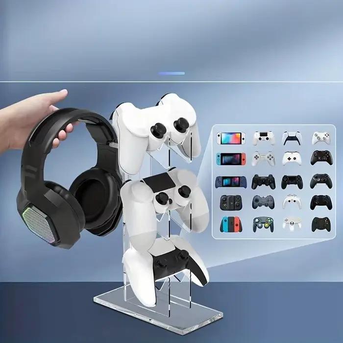 Support de contrôleur universel à trois couches avec support pour casque pour PS5 PS4 rangement élégant pour gamer occasions spéciales