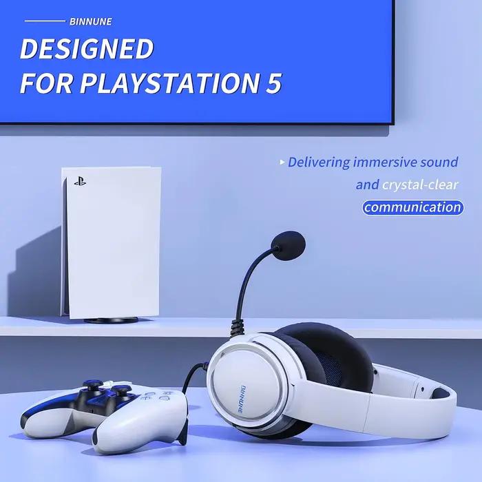 Casque de jeu BINNUNE avec micro pour PS4 PS5 Xbox Series X | S