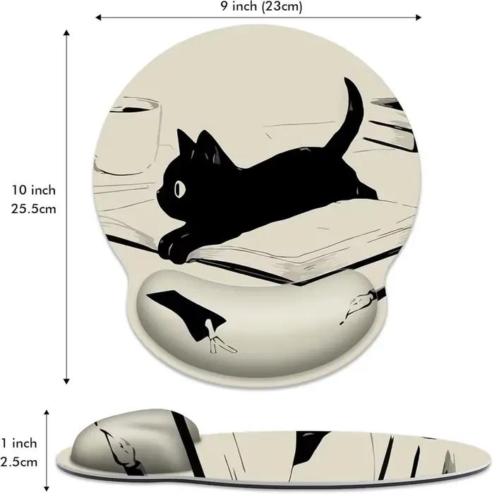 Tapis de souris repose-poignet chaton mignon – Doux et confortable