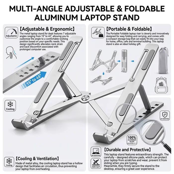 Support d'ordinateur portable réglable en hauteur