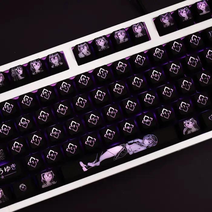 104 touches/ensemble Suo Yuki Alya parfois cache ses sentiments Anime personnalisé bricolage rétro-éclairé Keycaps SWS revêtement pour clavier mécanique