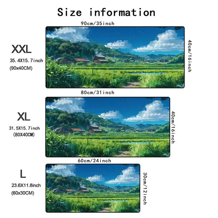 Tapis de souris paysage naturel vert XXL