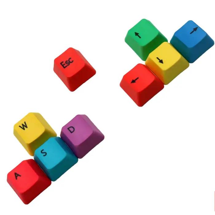 Clavier mécanique remplaçable WASD/ESC/Direction Keycaps OEM PBT RGBY modificateurs 9 touches