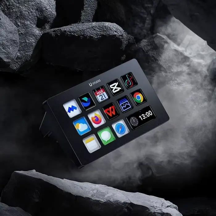 Clavier Stream Deck D200 D200H avec 13 touches LCD personnalisables pour les propriétaires de plateformes de jeu afin de créer du contenu en direct pour le bureau