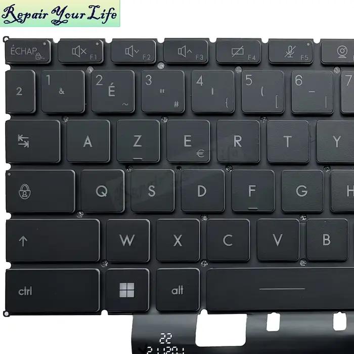 Clavier rétroéclairé belge AZERTY français britannique