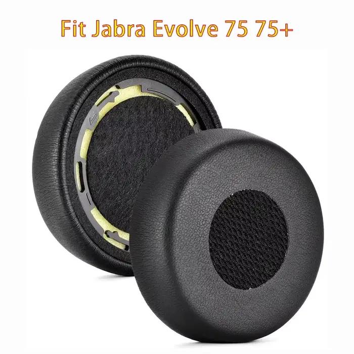 Pour Jabra évolve 75 75 + évolve75 casque antibruit 1 paire de coussinets d'oreille en cuir protéiné de remplacement housse de coussin oreillettes