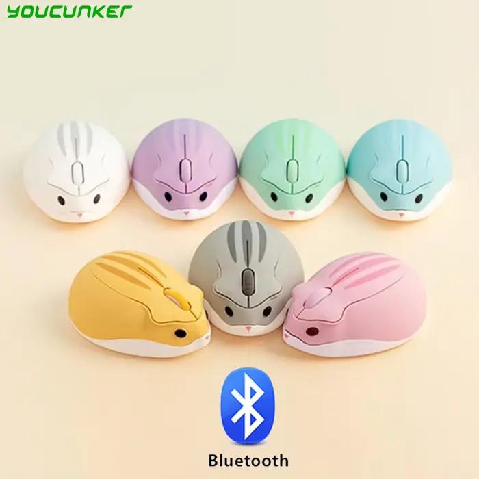 Souris sans fil Bluetooth mignonne Hamster ergonomique USB ordinateur 1200 DPI Mause 2.4G optique 1200 DPI