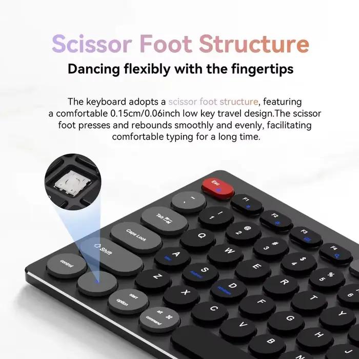 Clavier silencieux ultra-fin à 98 touches avec interrupteurs à ciseaux
