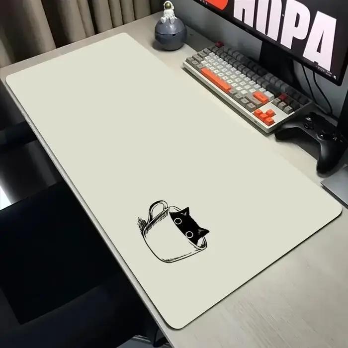 Tapis de souris chat noir drôle