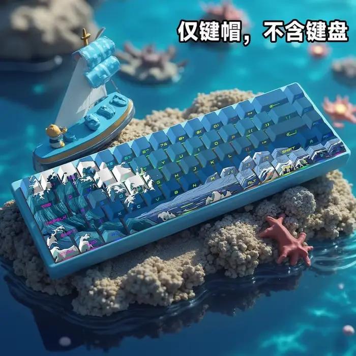Nouvelles touches de clavier mécaniques transparentes PBT à thème Anime