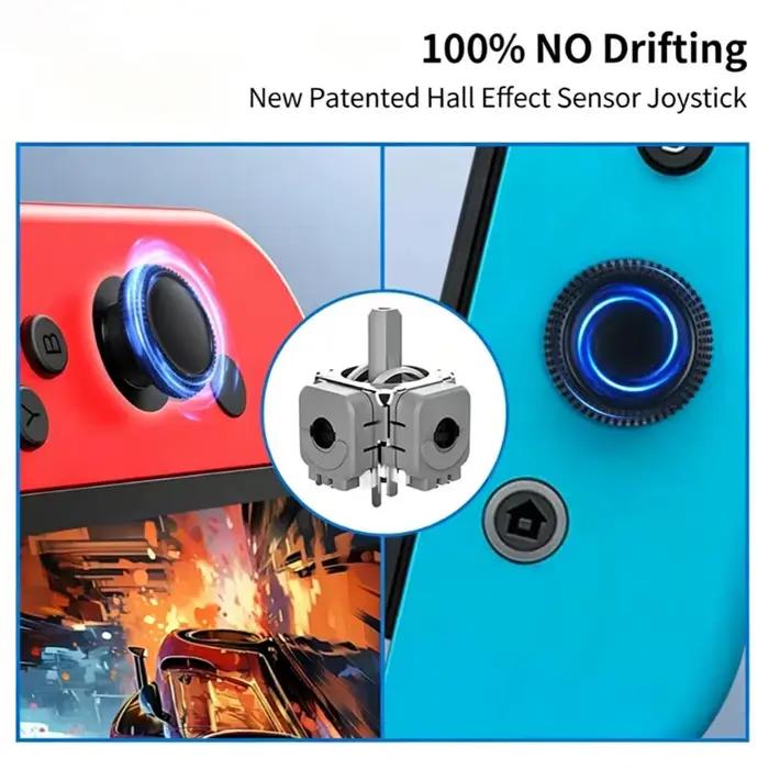 Joystick à effet Hall pour Nintendo Switch/Lite/OLED – Pièces de rechange analogiques 3D pour manette