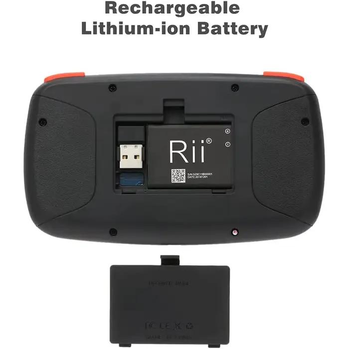 Rii i4 Mini clavier sans fil Bluetooth avec pavé tactile 2.4GHz souris rétro-éclairé télécommande pour Windows Android TV Box Smart TV