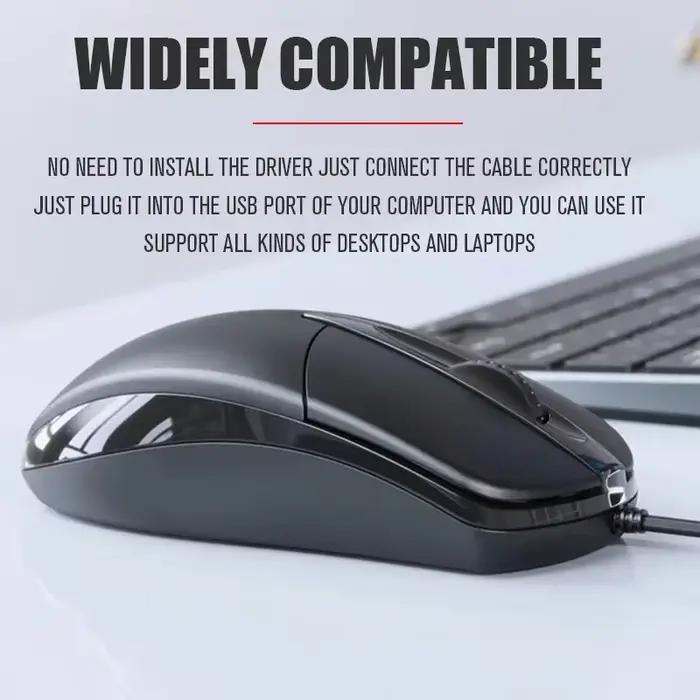 Souris filaire Lenovo, conception ergonomique
