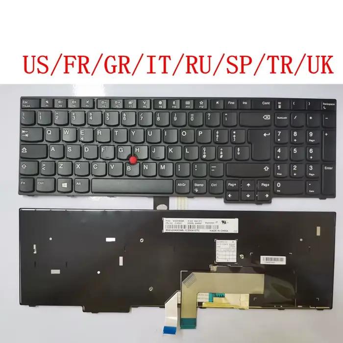 US/FR/GR/IT/RU/SP/TR/UK nouveau clavier d'ordinateur portable pour Lenovo Thinkpad E570 E575 E570C