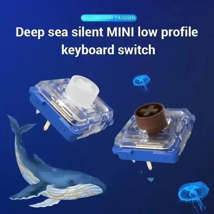 Kailh-Mini interrupteur silencieux Deep Sea