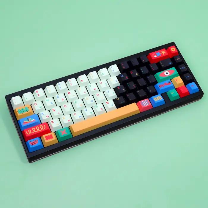 GMK Motif Keycaps colorant sous allemand coréen espagnol arabe français russe ISO ANSI grand ensemble 143 touches pour clavier mécanique