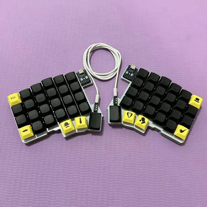 Clavier ergonomique filaire Silakka54 avec échange à chaud, support QMK et VIAL pour joueurs et professionnels occassions spéciales