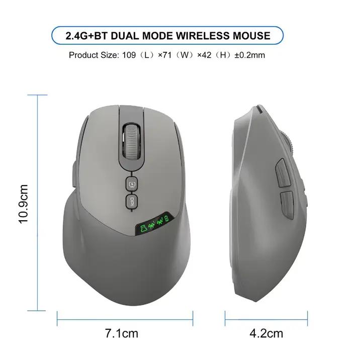 Souris sans fil silencieuse double mode 2026 Bluetooth 2.4G