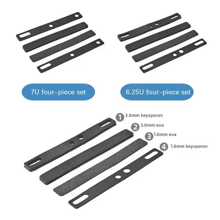 Coton insonorisant pour touches d'espacement de clavier mécanique (6.25U/7U) – Rembourrage absorbant le son