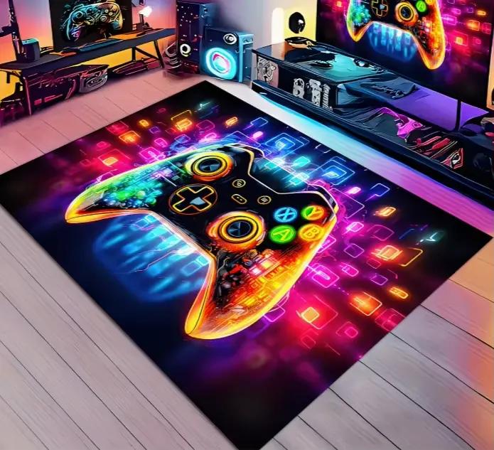 Tapis de jeu pour salle de jeux avec base en plastique antidérapante à points