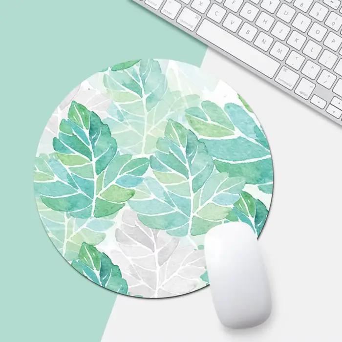 Tapis de souris rond avec phase de lune et planète pour ordinateur portable