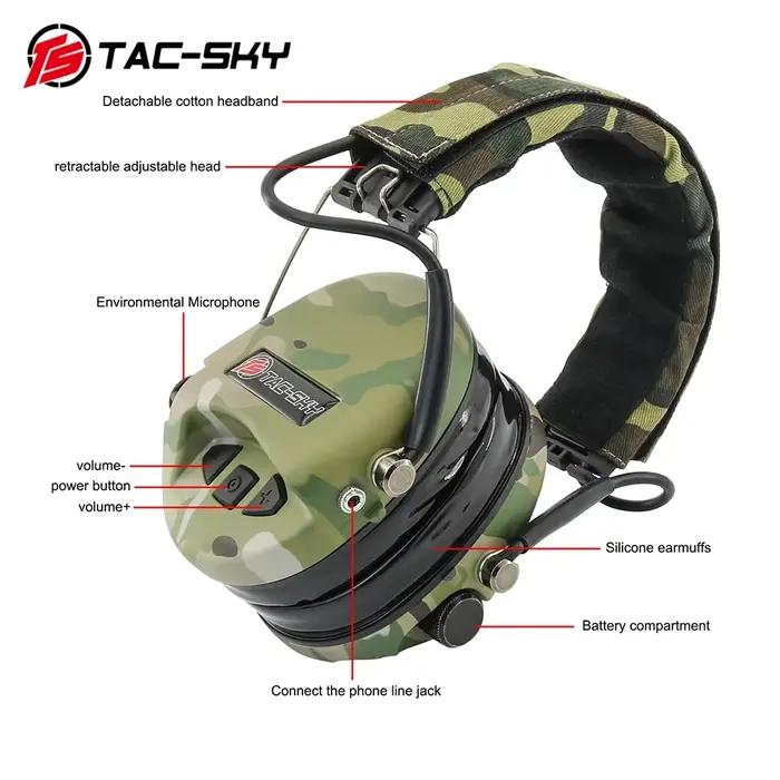 SKY Sordin Supreme Pro tactique Silicone cache-oreilles Protection auditive électronique casque de tir camouflage MC