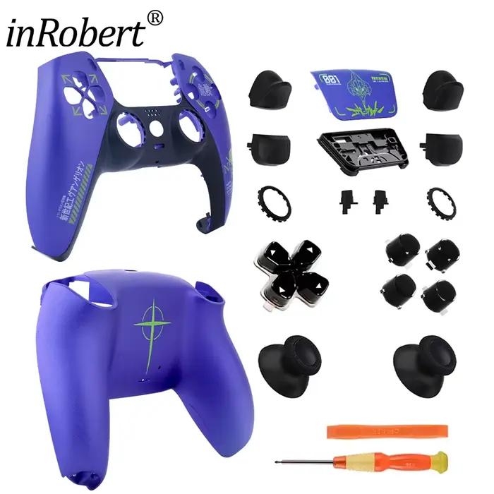 Coque de manette PS5 métallique violette avec pavé tactile pour remplacement