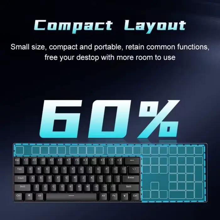 Clavier mécanique de jeu BD61 60% 61 touches