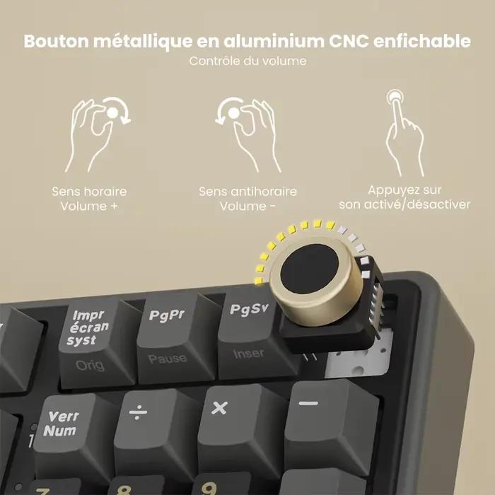 RK ROYAL KLUDGE R98Pro Clavier mécanique AZERTY français 98 touches