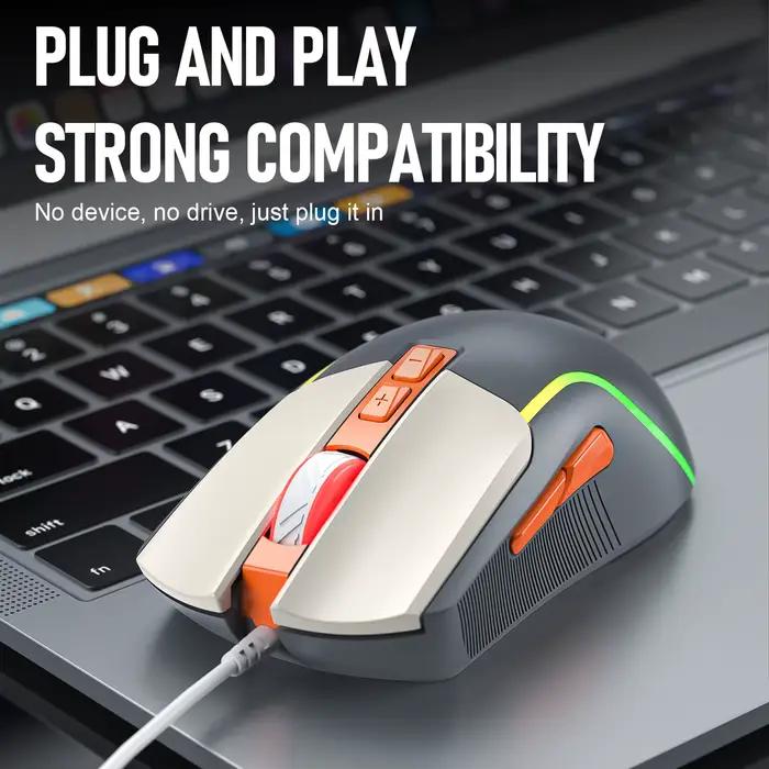 SMAILWOLF M18 – souris filaire USB pour ordinateur portable