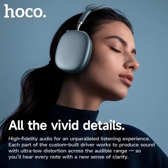 HOCO W65 Plus ANC réduction du bruit Bluetooth casque sur l'oreille sans fil grand écouteur Hifi sons Sport casques avec bouton