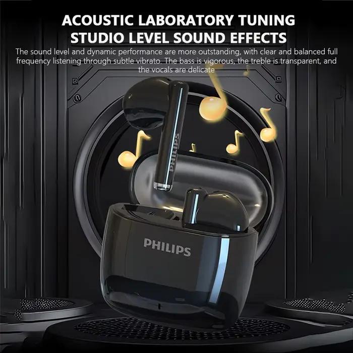 PHILIPS TAT2420 MINI casque Bluetooth sans fil semi-intra-auriculaire offre qualité sonore HIFI et réduction intelligente du bruit des appels