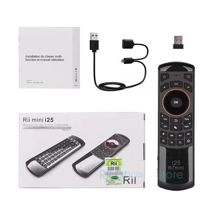 Rii i25 2.4G Mini clavier souris sans fil avec télécommande IR PC Teclado pour tablette Smart Android TV Box