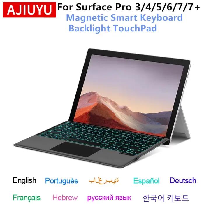 Clavier rétroéclairé pour tablette Microsoft Surface Pro 3 4 5 6 7 7+