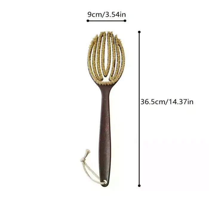 Brosse de bain-douche, brosse de bain, peau sèche, corps, poils naturels doux, masseur, outil de soins, poils naturels doux, poignée PE