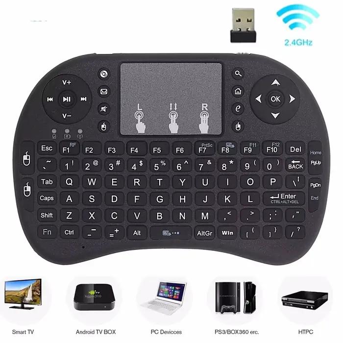 Clavier sans fil Air Mouse avec pavé tactile AZERTY espagnol