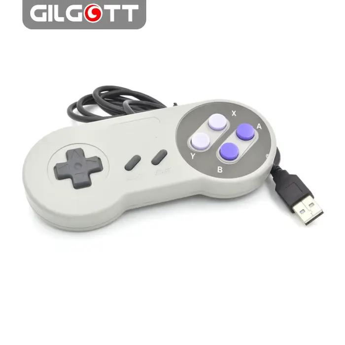 1 pièces filaire Super USB contrôleur manette manettes classique Joypad pour Nintendo SNES jeux Windows PC MAC ordinateur