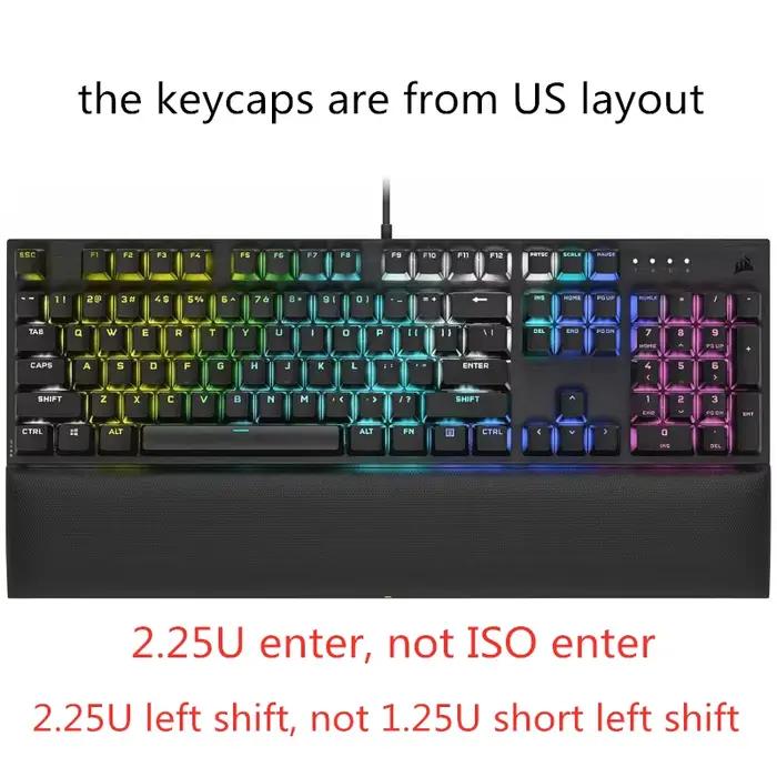 Capuchons de touches originaux pour clavier de jeu mécanique CORSAIR K60 RGB PRO