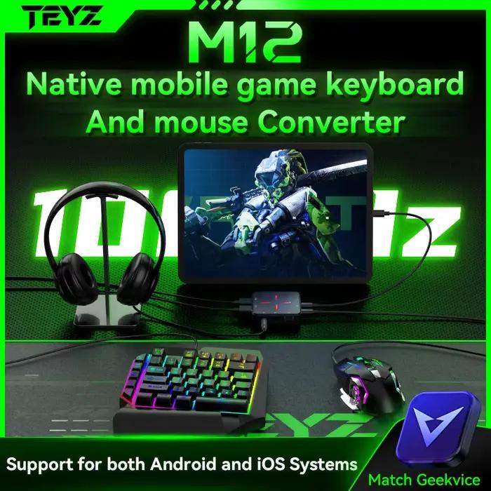 Gamwing M12 clavier de jeu Mobile et adaptateur de convertisseur de contrôleur de souris Delta Force pour jeux natifs Call of Duty pour Android et iOS